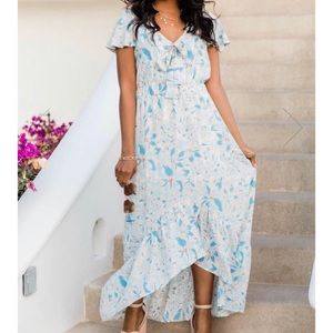 NWOT Pink Lily Floral Maxi Dress